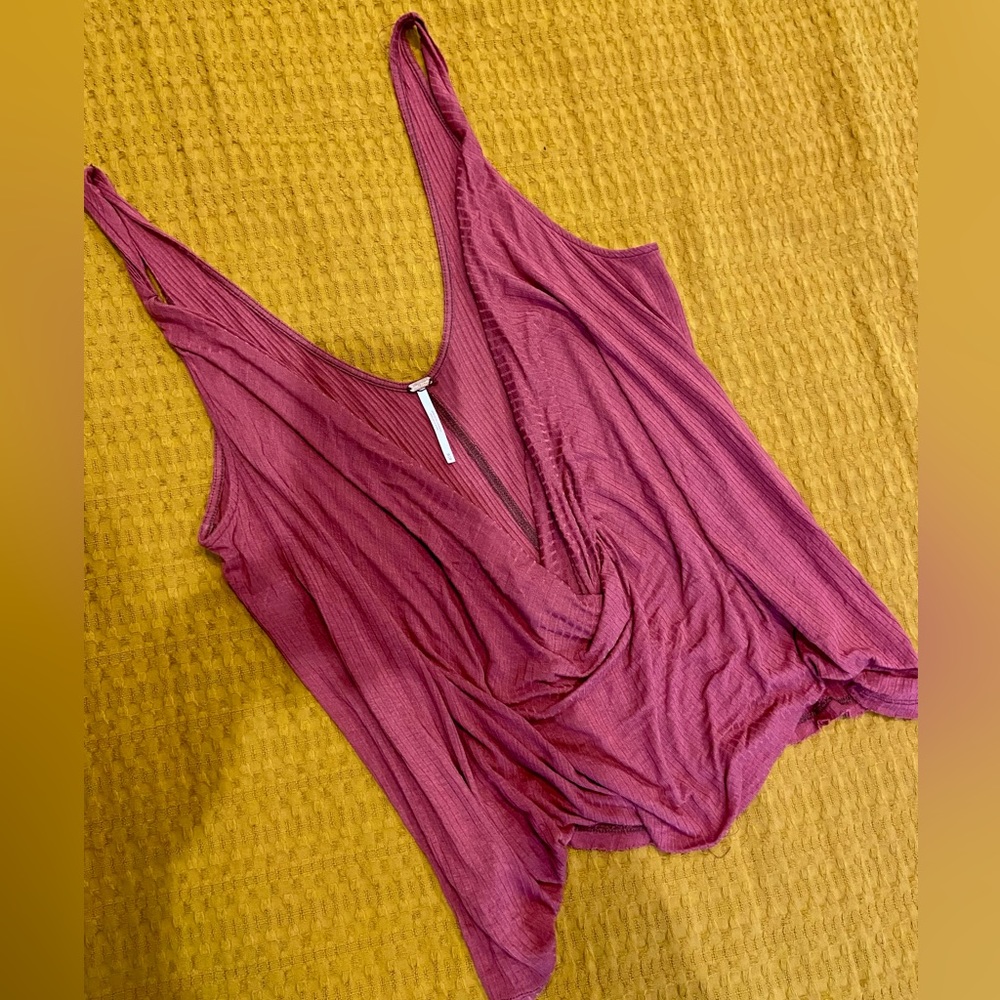 Free People Coral Plunging Twist Tank